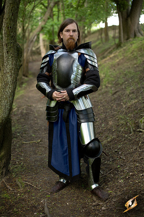 CQ Black Ice Zware Deal: Volledig LARP Harnas Set – Gothic Zwart Staal Gepolijst Staal Zwart Epic Armoury