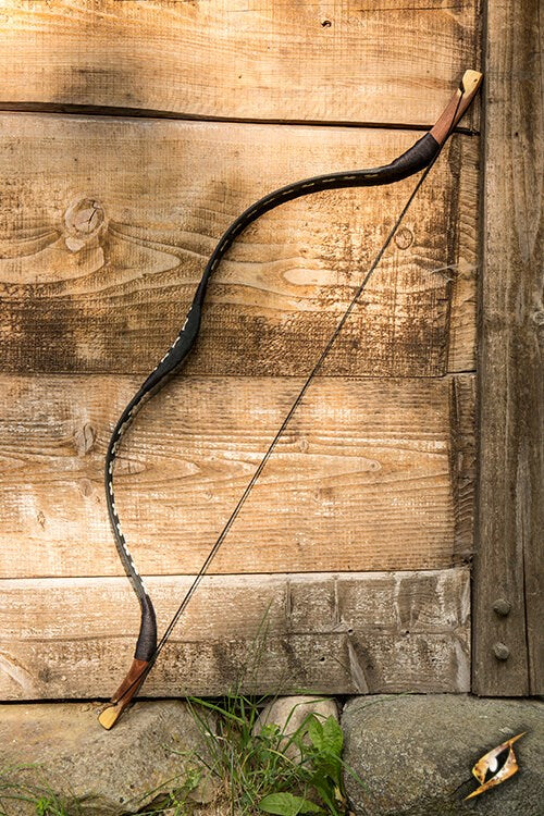 Epic Armoury LARP Horsebow (Wooden Tips) 123 cm - Ambidexter (24-26 lbs) Zwart Epic Armoury