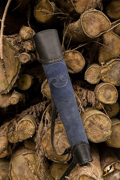 Epic Armoury Archer Quiver (Heupkoker) - Suède & Leer (SKU 2181) Blauw Zwart Epic Armoury