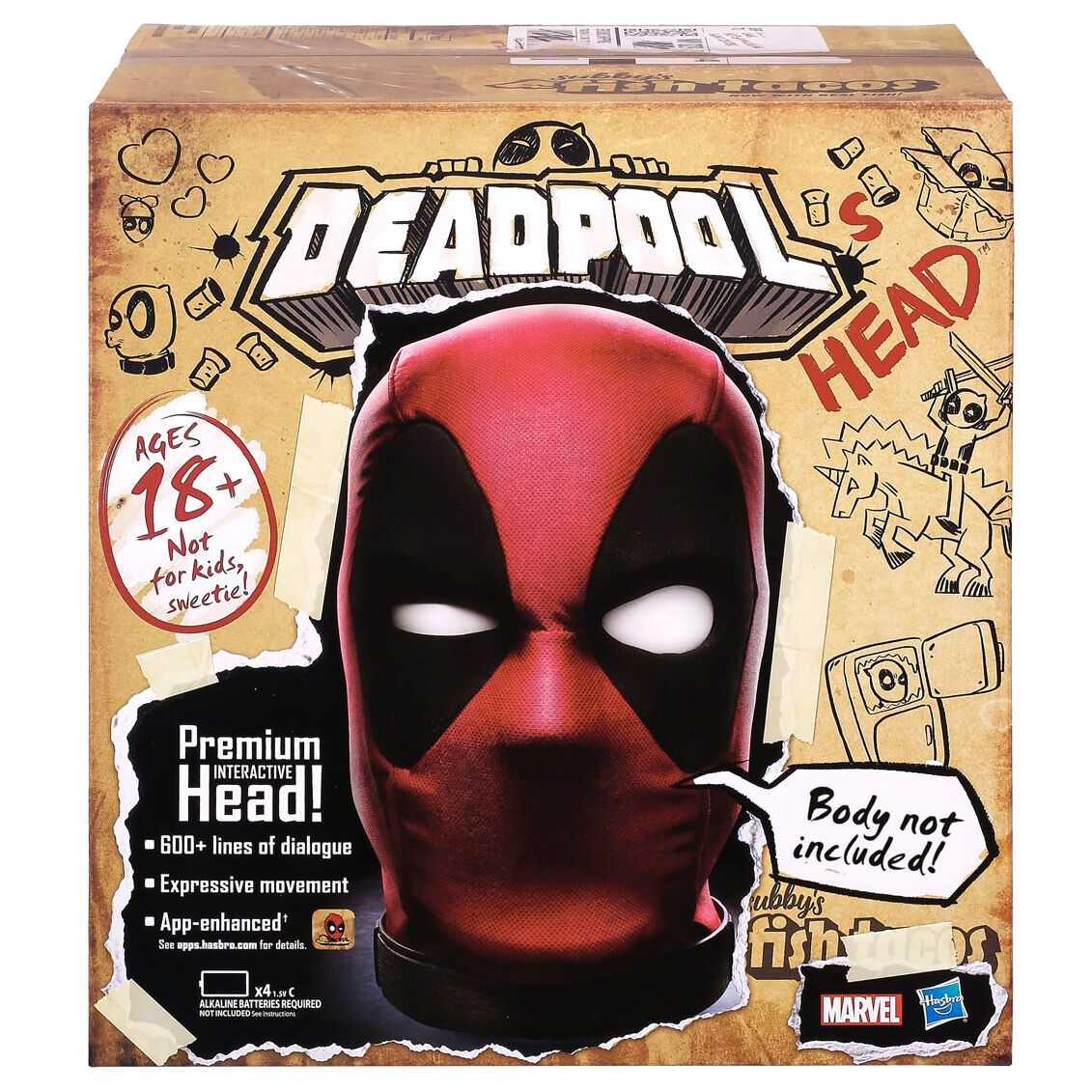 Deadpool's Interactieve Hoofd | Marvel Legends (Engelse Versie) Hasbro
