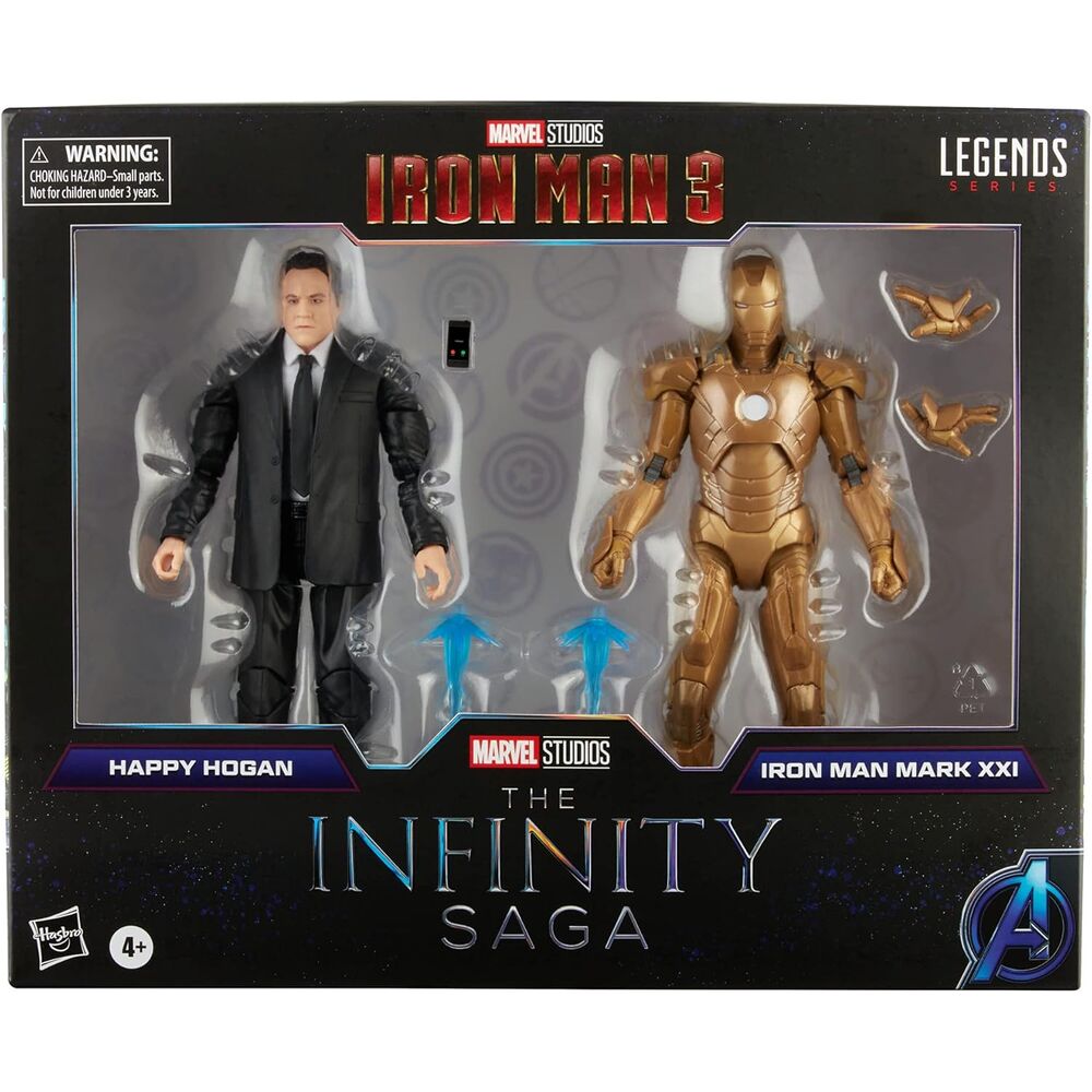 Happy Hogan & Iron Man Mark XXI Set | 15cm Marvel Legends MCU Hasbro