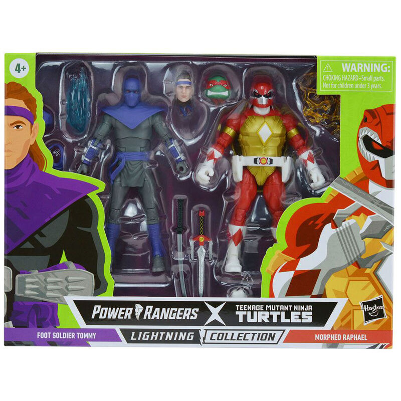 Raphael Red Ranger vs Foot Soldier Tommy Set | 15cm Crossover Hasbro