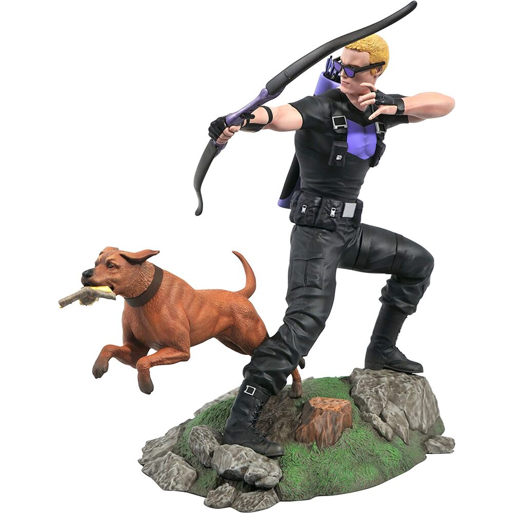 Hawkeye & Pizza Dog Statue (Comic Gallery) | 23cm Marvel Diamond Select