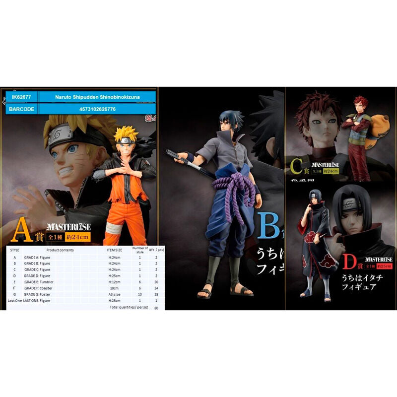 Naruto 'Shinobi No Kizuna' COMPLETE Ichiban Kuji Set (Bundle) Banpresto