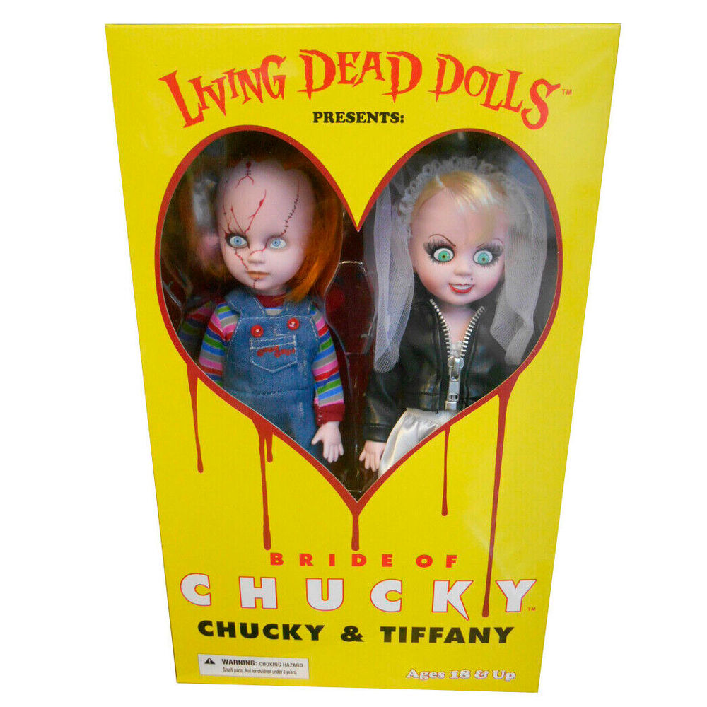 Chucky & Tiffany Living Dead Dolls Set | 25cm Horror Doll Mezco Toyz
