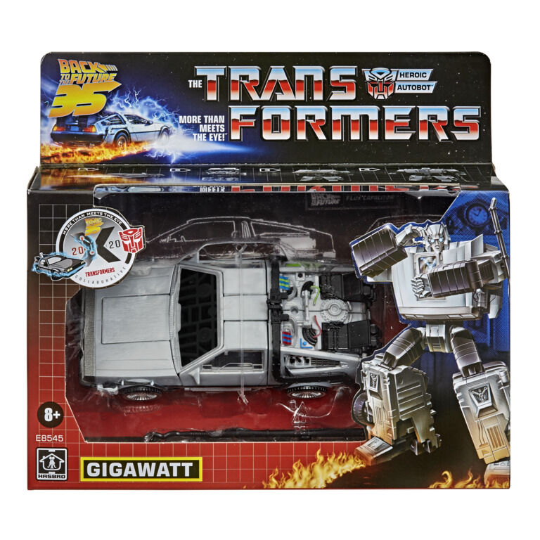 Gigawatt DeLorean Figuur | Transformers x BTTF Crossover 14cm Hasbro