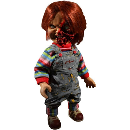Chucky 'Pizza Face' Pratende Figuur | 38cm Child's Play 3 Mezco Toyz