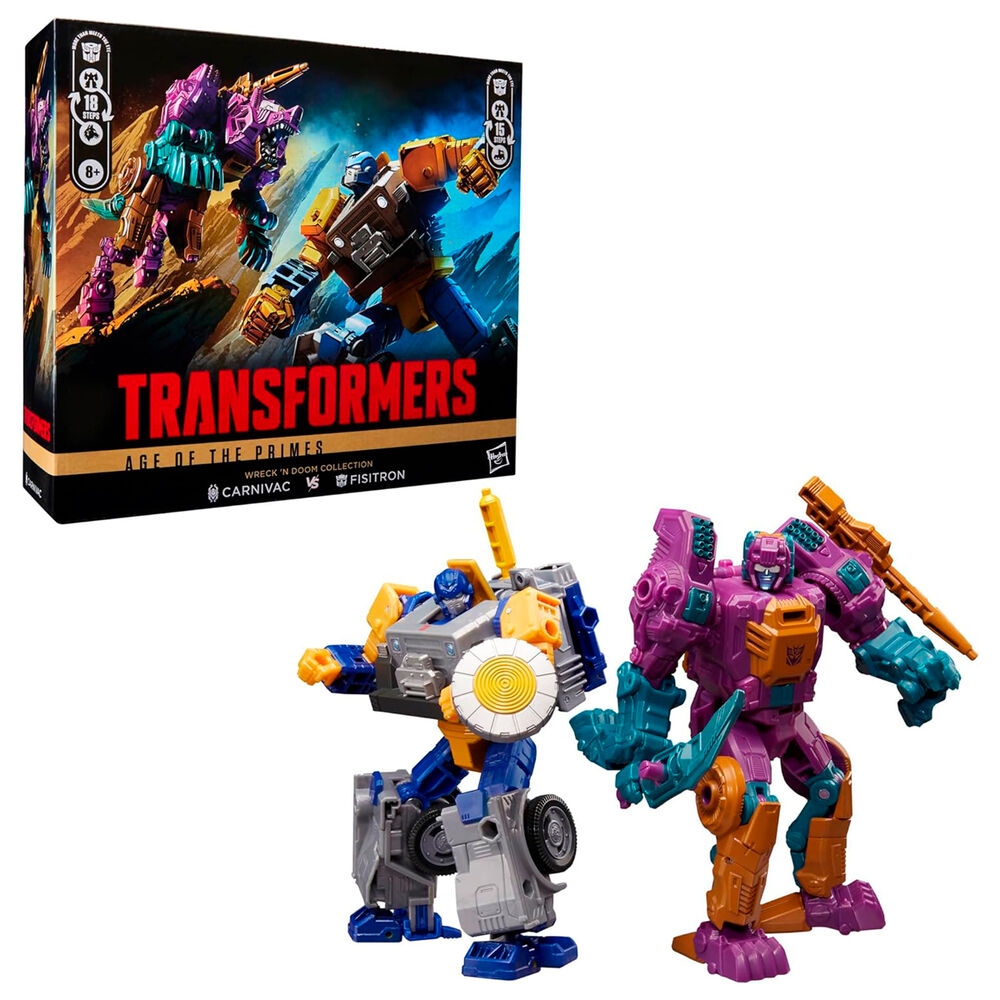 Fisitron & Carnivac Set (Age of the Primes) | 14cm Transformers Hasbro