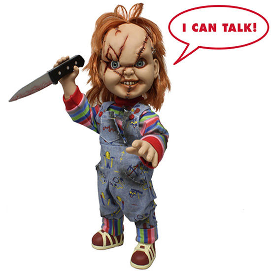 Chucky Pratende Figuur (Child's Play) | 38cm Grote Doll Mezco Toyz