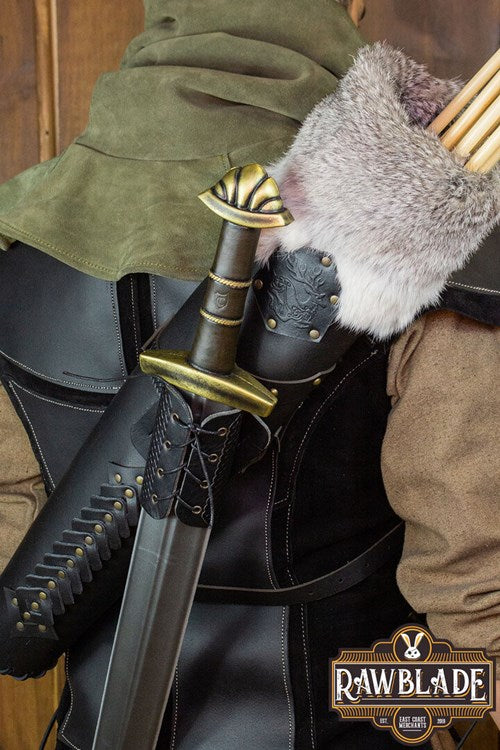 Rawblade Cernunnos Quiver (Rugkoker) - Keltisch Leer & Bont Rawblade