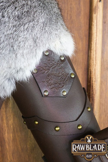 Rawblade Cernunnos Quiver (Rugkoker) - Keltisch Leer & Bont Rawblade