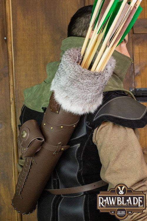 Rawblade Cernunnos Quiver (Rugkoker) - Keltisch Leer & Bont Rawblade