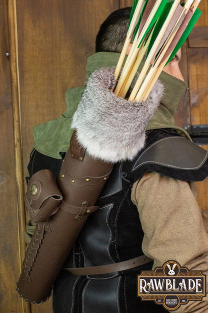 Rawblade Cernunnos Quiver (Rugkoker) - Keltisch Leer & Bont Rawblade