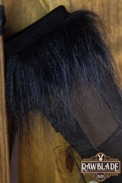 Rawblade Hunter Quiver (Rugkoker) - Leer & Bont met Gewei-details Rawblade