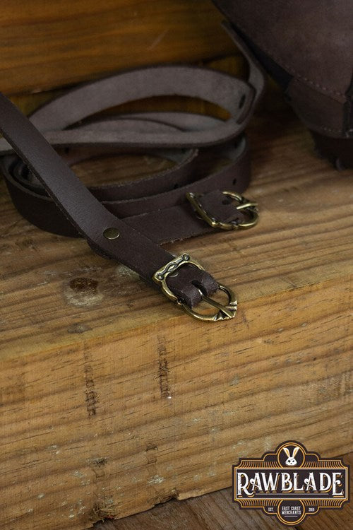 Rawblade Hunter Quiver (Rugkoker) - Leer & Bont met Gewei-details Rawblade